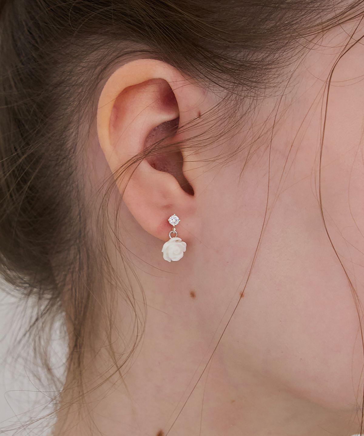 스틸 인스턴트(STILL INSTANT) Rose With Dew - Earring 08 (2colors)