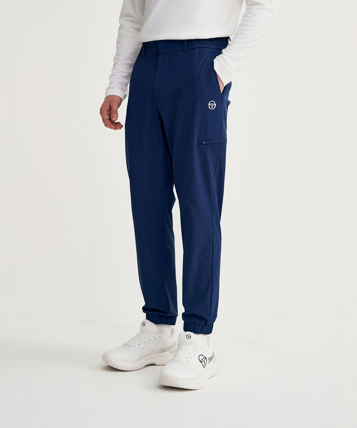 세르지오 타키니(SERGIO TACCHINI) M 리조트 우븐 스트레치 카고 조거 팬츠 (Navy)