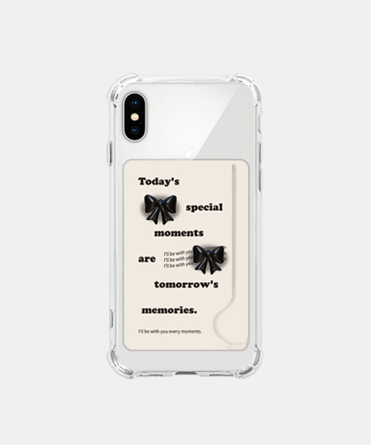 소유템(SOUTEM) Kitsch Black Card Phone Case_Clear