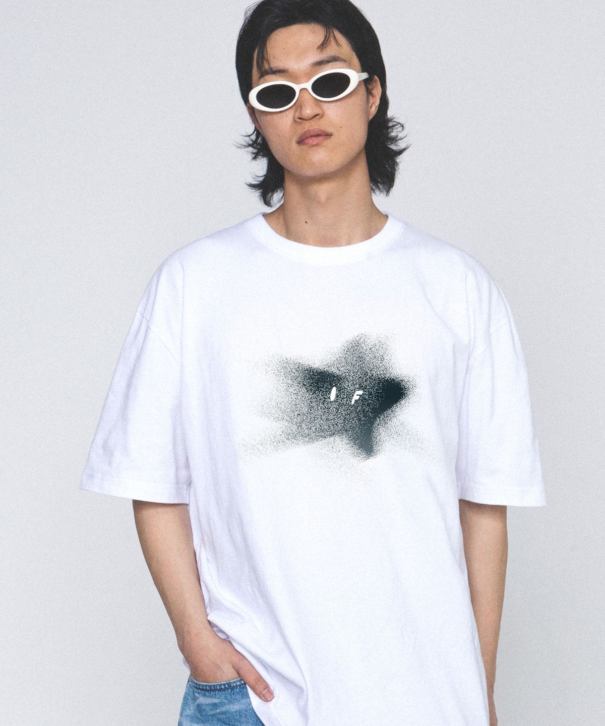 그레이버(GRAVER) [UNISEX]Blue star 반팔티_화이트
