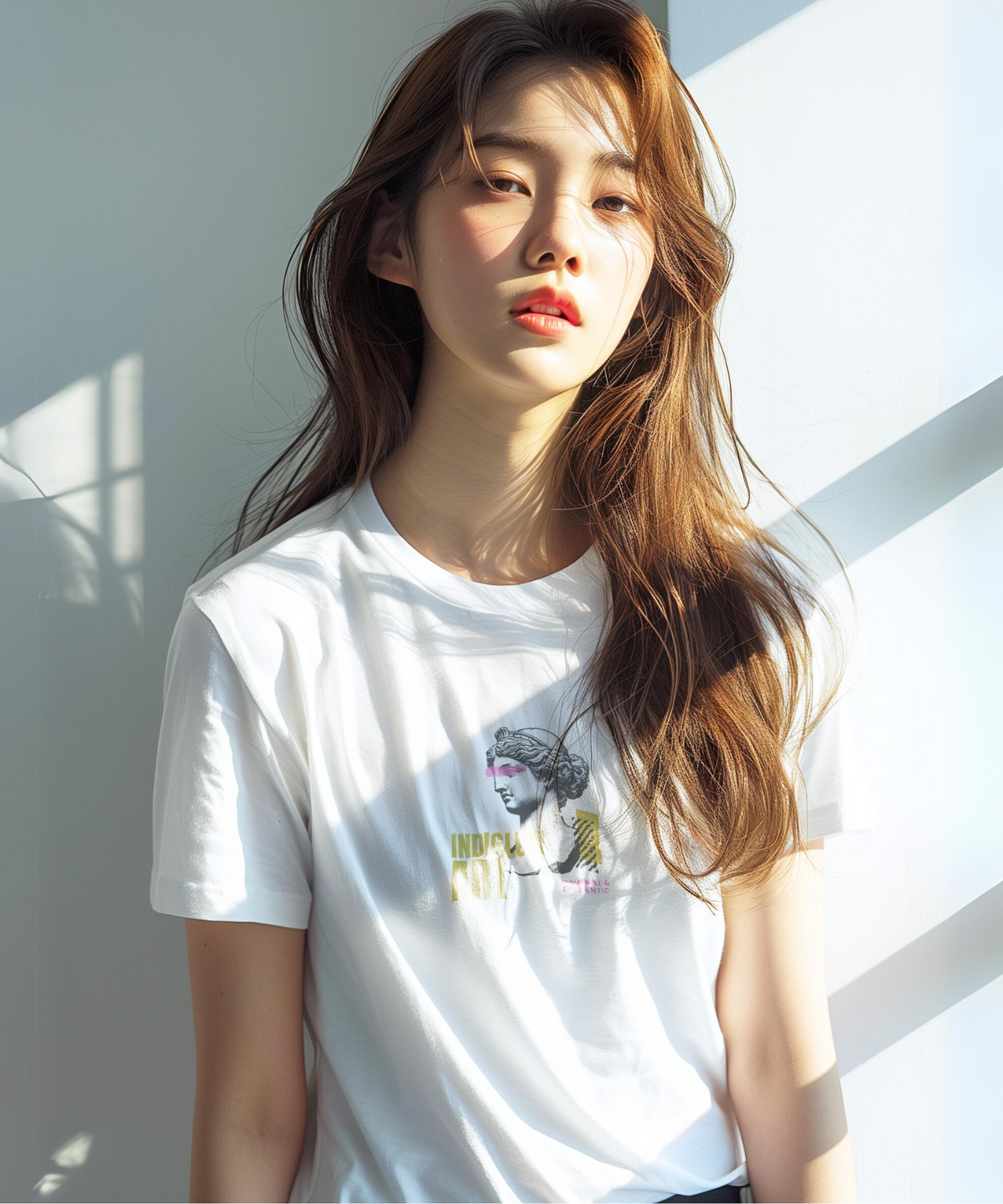 인디글로우(INDIGLOW) 비너스 아트 순면 반팔 프린팅 티셔츠
