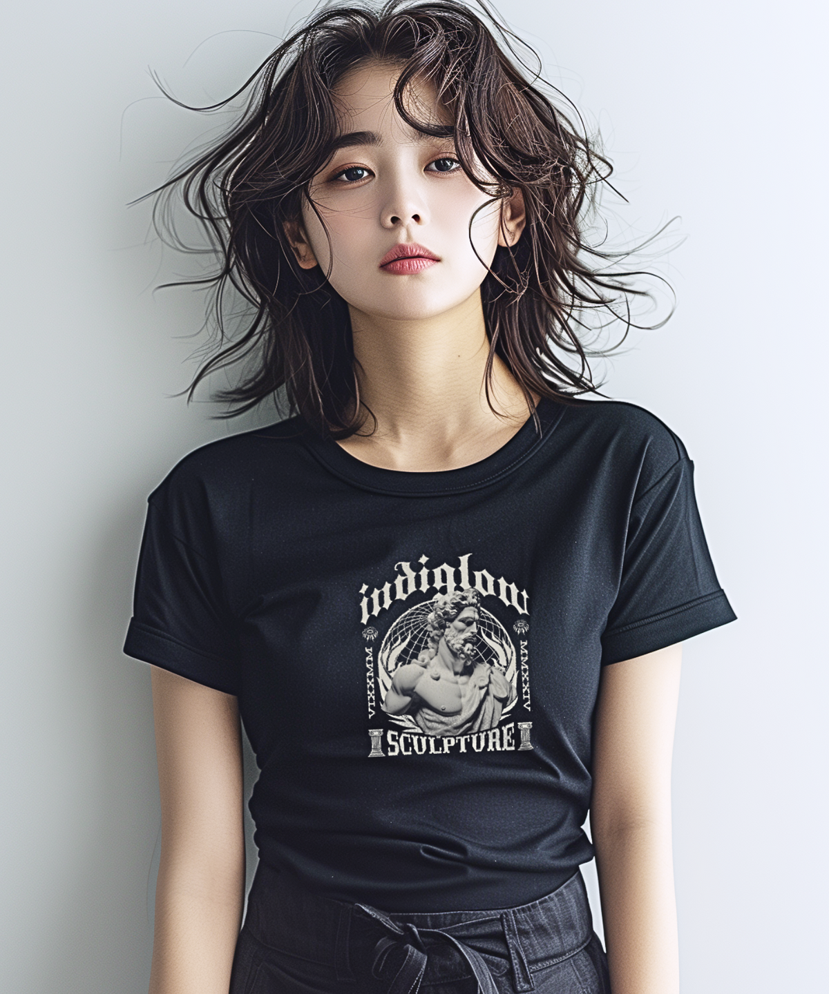 인디글로우(INDIGLOW) 올림푸스 아트 순면 반팔 프린팅 그래픽 티셔츠