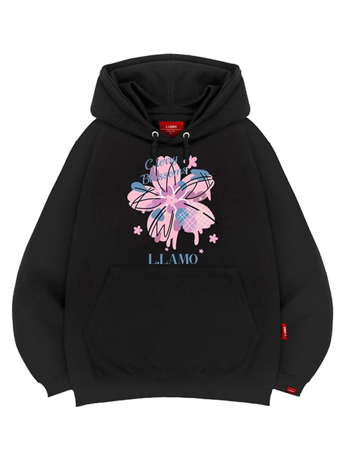 엘라모(LLAMO) 체리블라썸 후드티 남녀공용 빅사이즈 M~4XL