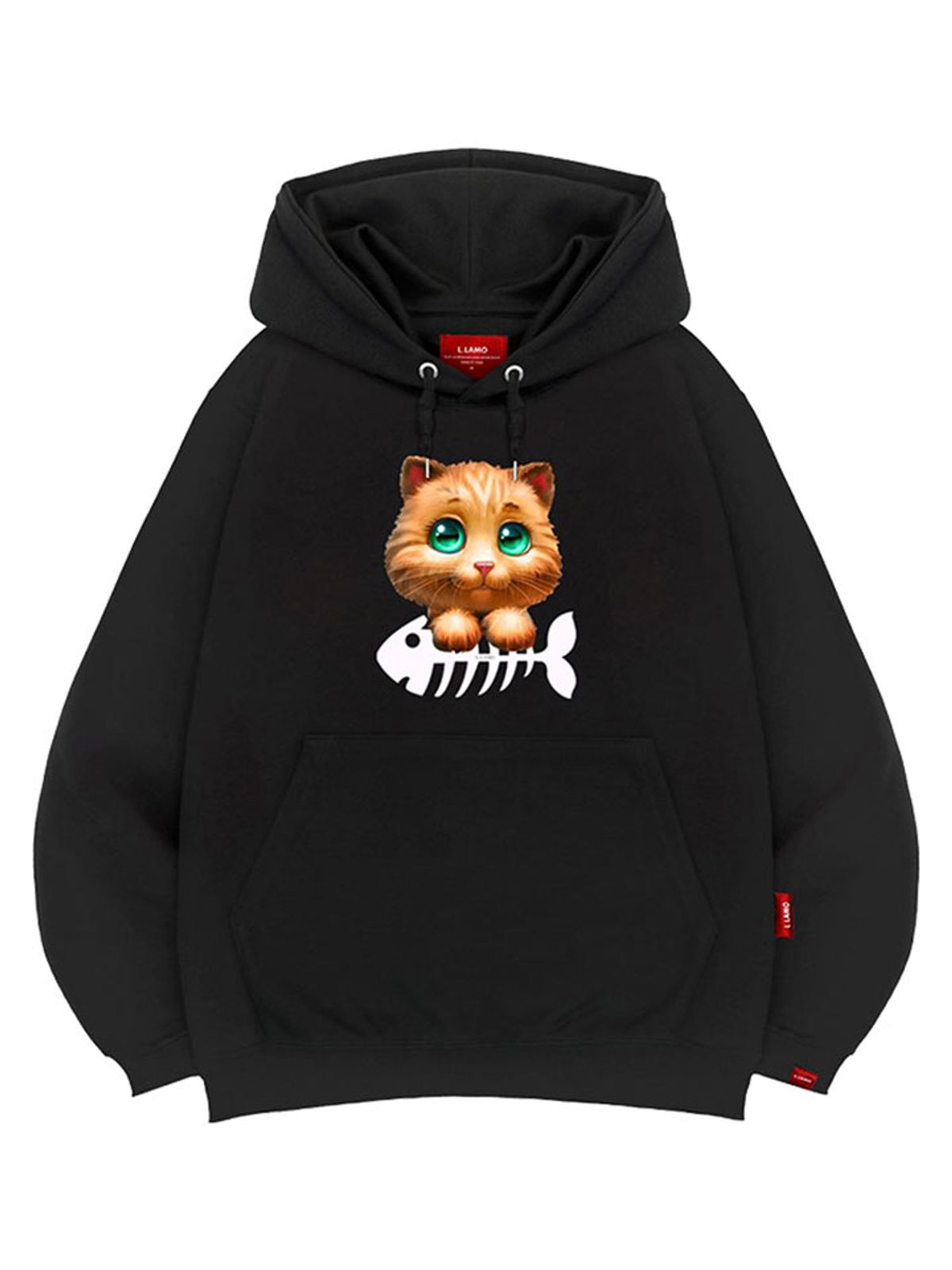 엘라모(LLAMO) 야미캣 후드티 남녀공용 빅사이즈 M~4XL