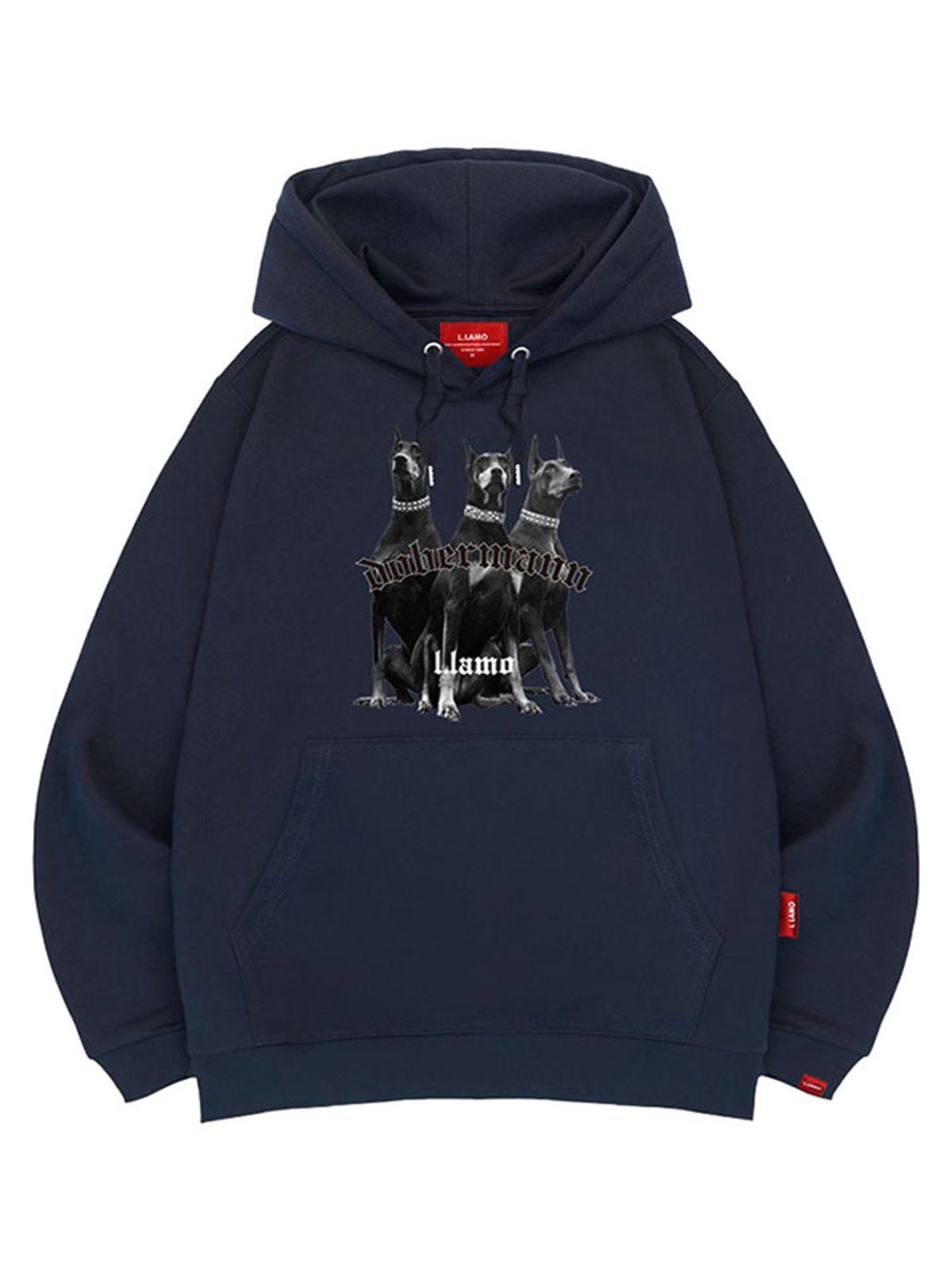 엘라모(LLAMO) 도베르만 후드티 남녀공용 빅사이즈 M~4XL