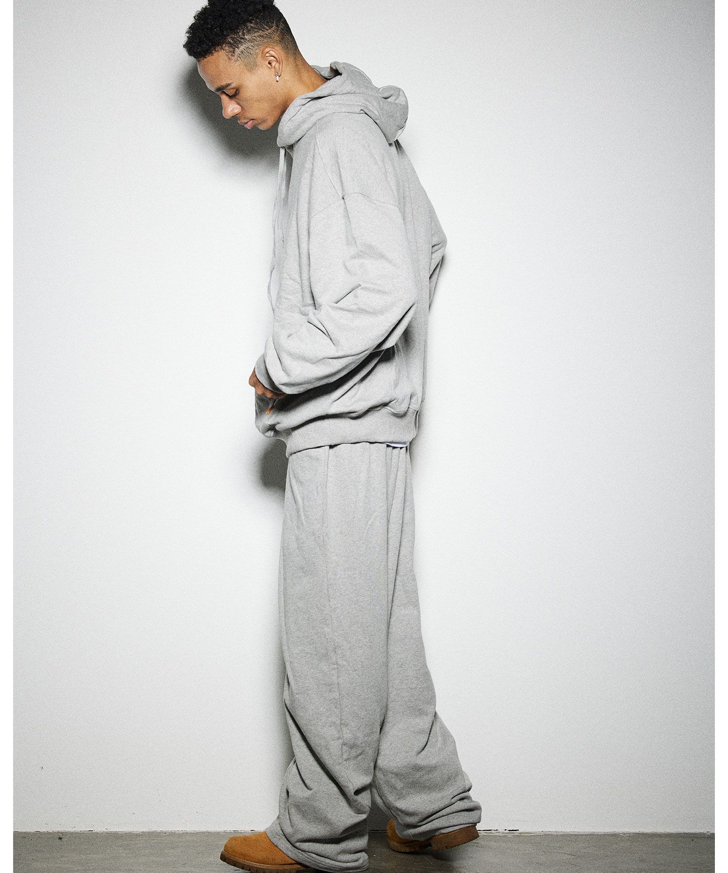 MUSINSA公式 PHILIPPAKER Carpenter Long Loose fit Sweat Pants Gray