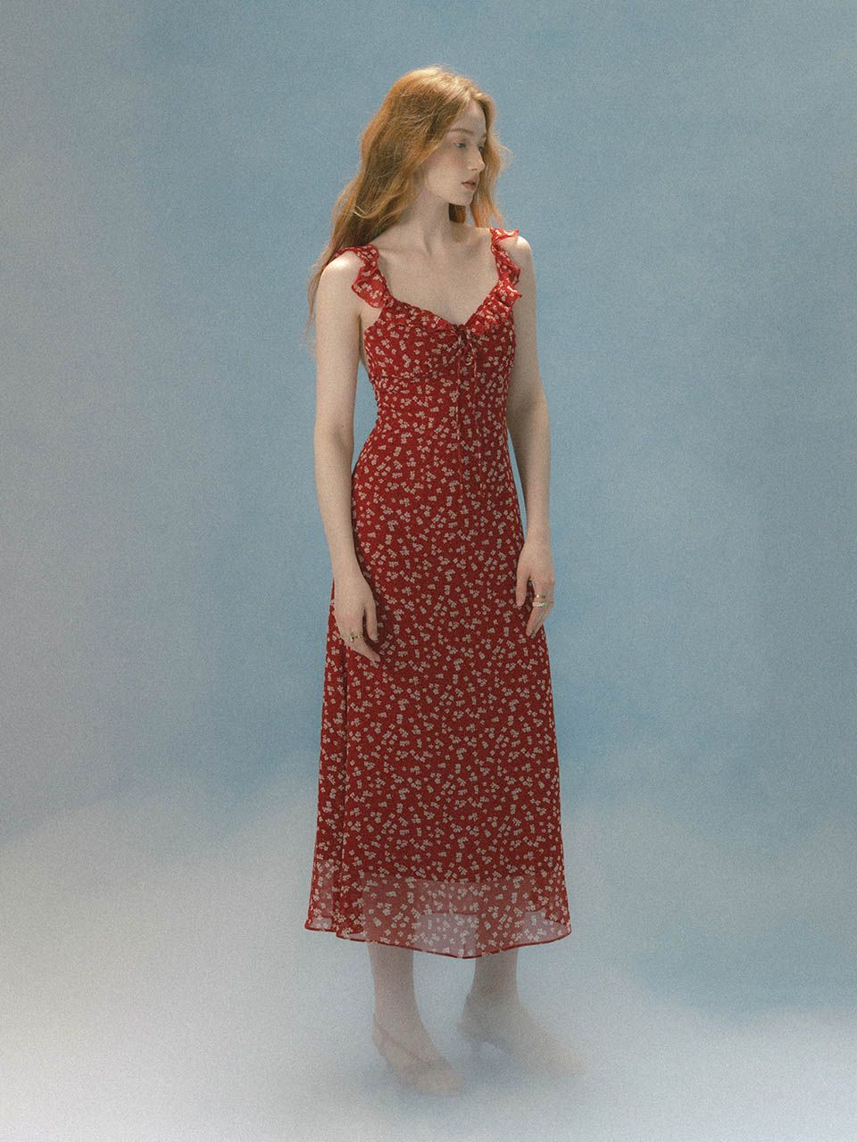 MUSINSA | SINCETHEN Scarlet Frill Long Dress
