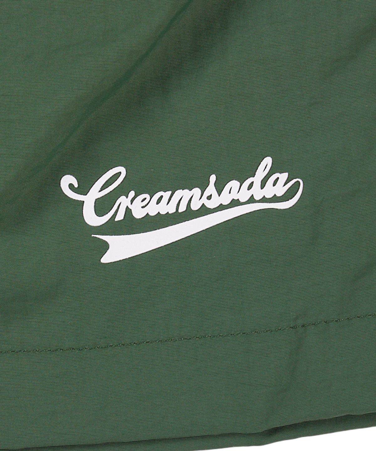 크림소다랩(CREAM SODA LAB) 우븐 어센틱 로고 숏 팬츠 그린