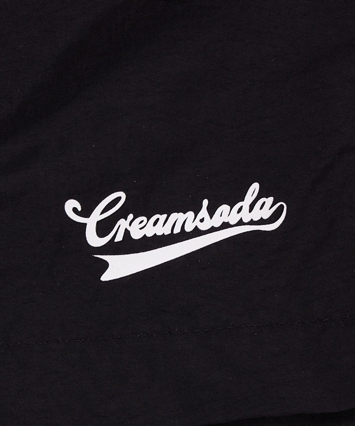 크림소다랩(CREAM SODA LAB) 우븐 어센틱 로고 숏 팬츠 블랙