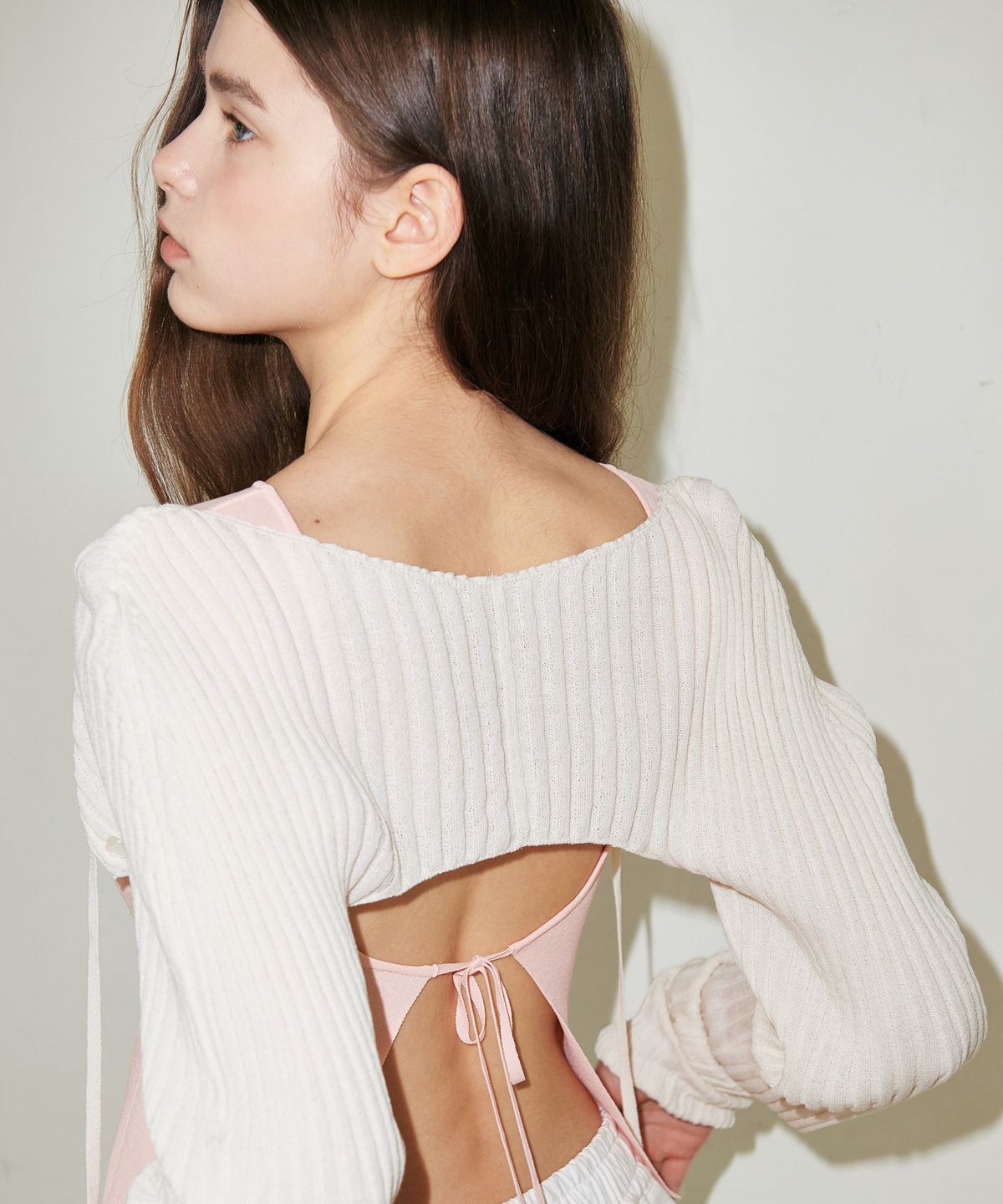 슬로우가먼츠(SLLOW GARMENTS) SUMMER PUFF BOLERO - IVORY
