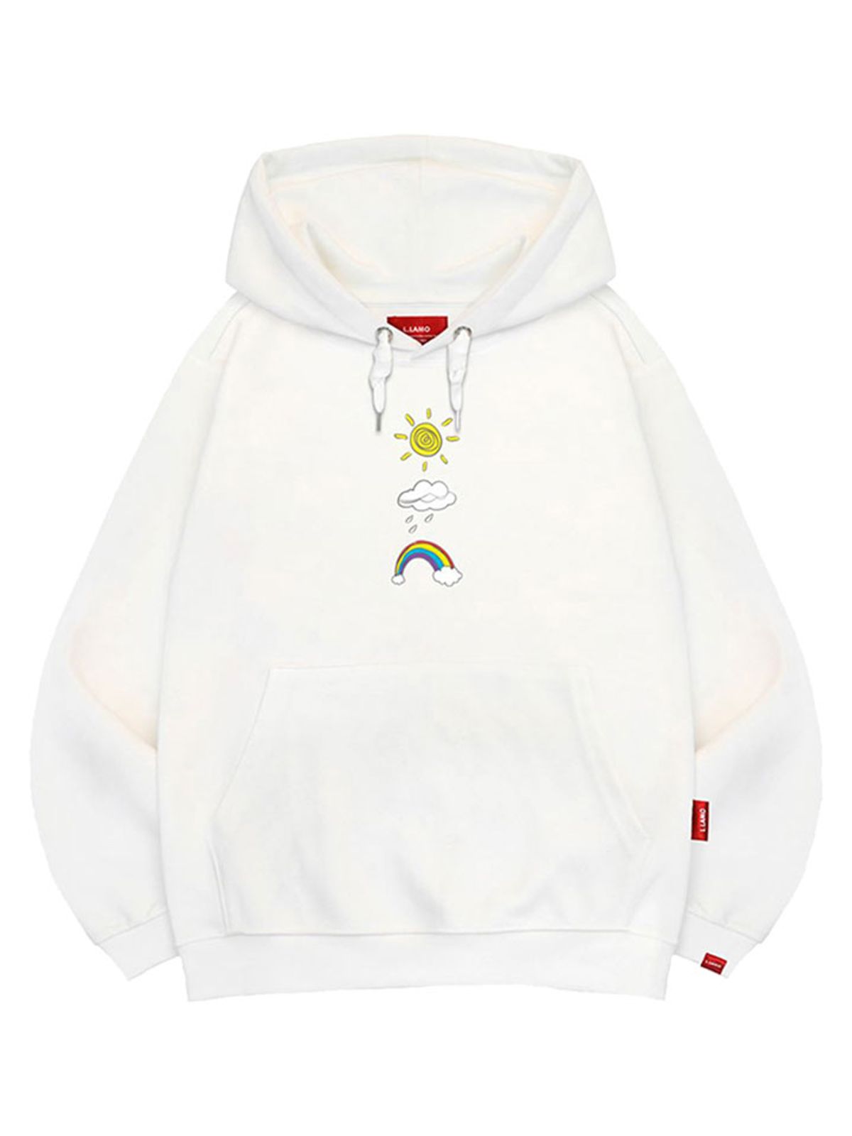 엘라모(LLAMO) 레인보우컴 후드티 남녀공용 빅사이즈 M~4XL