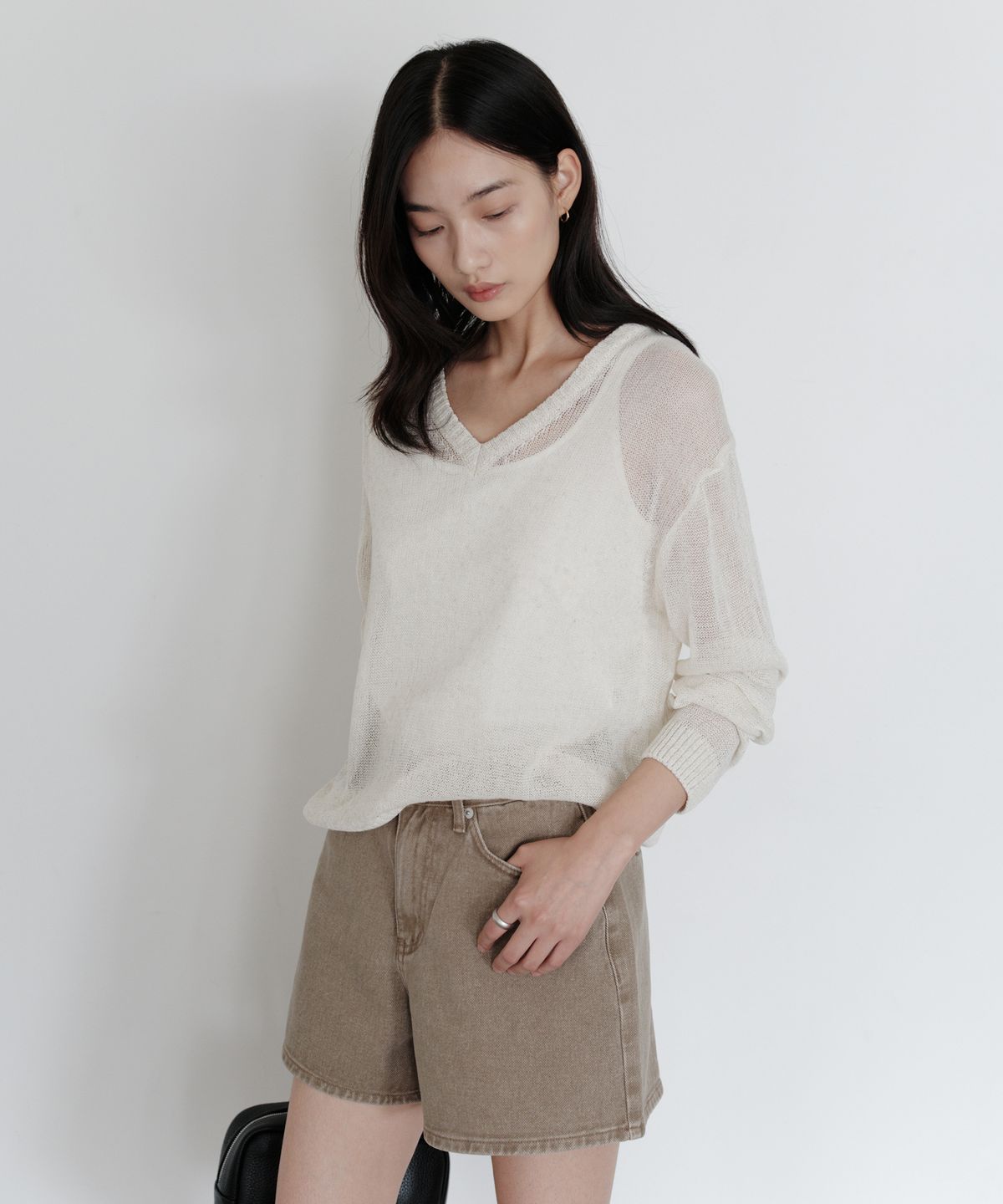 유라고(URAGO) Bambi washed half denim
