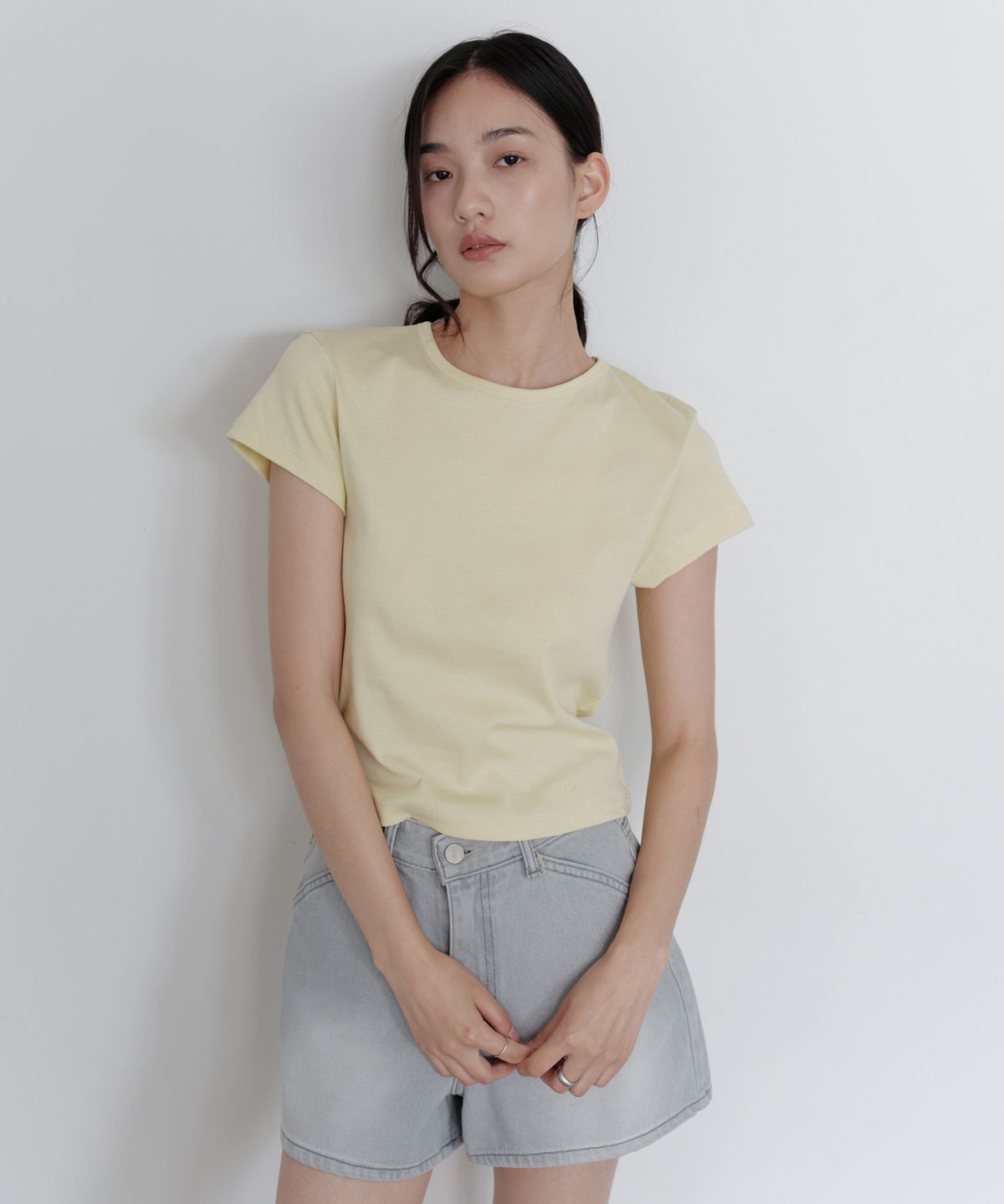 유라고(URAGO) Round crop t-shirt