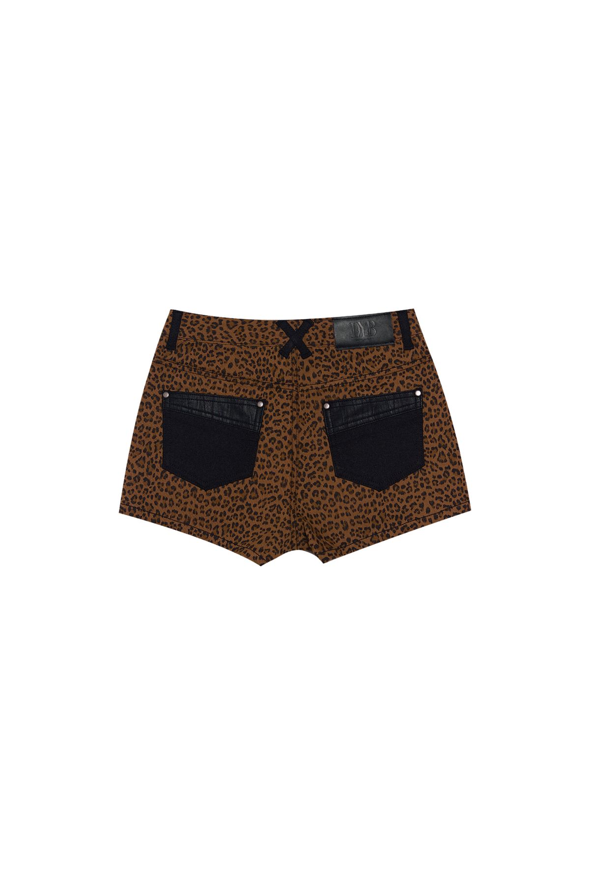달링유어배드(DARLING, YOU'RE BAD) LEOPARD LEATHER POINT SHORT PANTS
