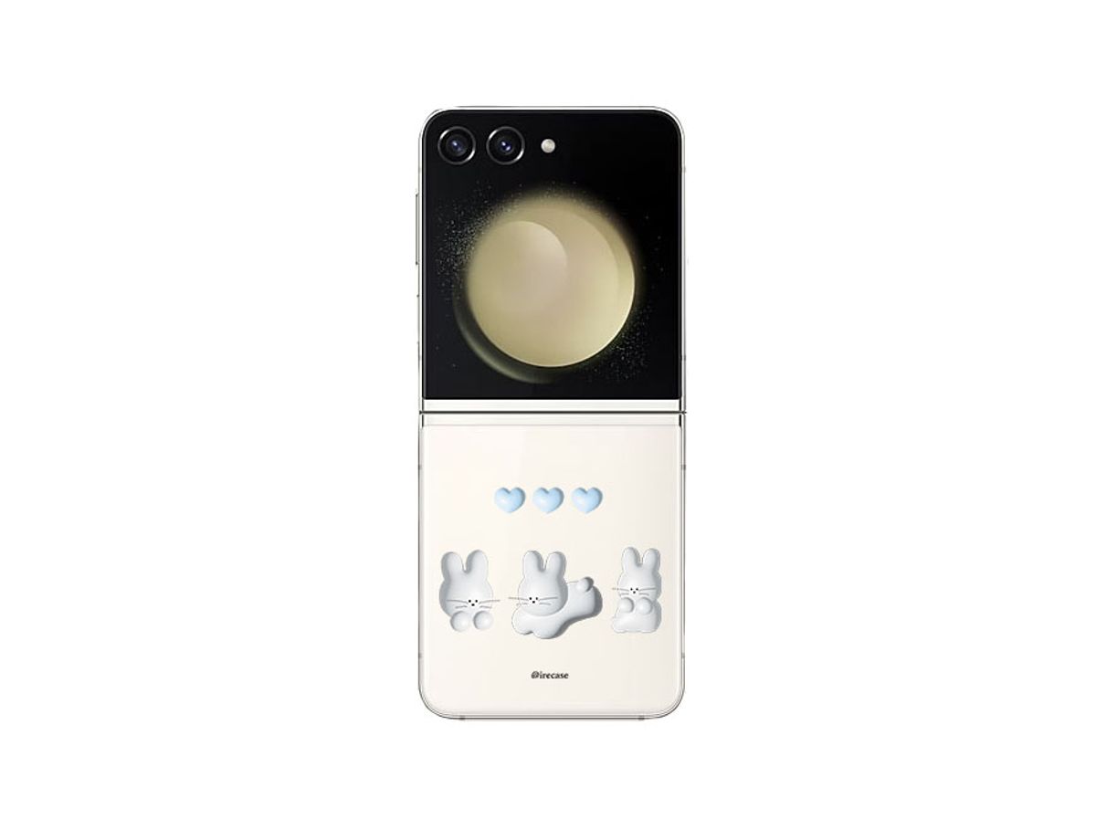 이레케이스앤굿즈(IRECASEGOODS) 풍선토끼 캐릭터 디자인 플립7 전용 투명하드케이스