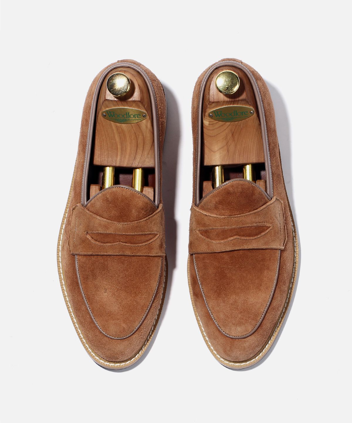 커스텀무드(CUSTOMMOOD) 에쉬 스웨이드 페니로퍼(gold brown)