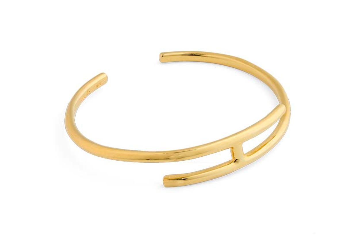 베벨로(BEBELLO) [Bs-400] 925실버 H 뱅글팔찌  (18k gold plating )