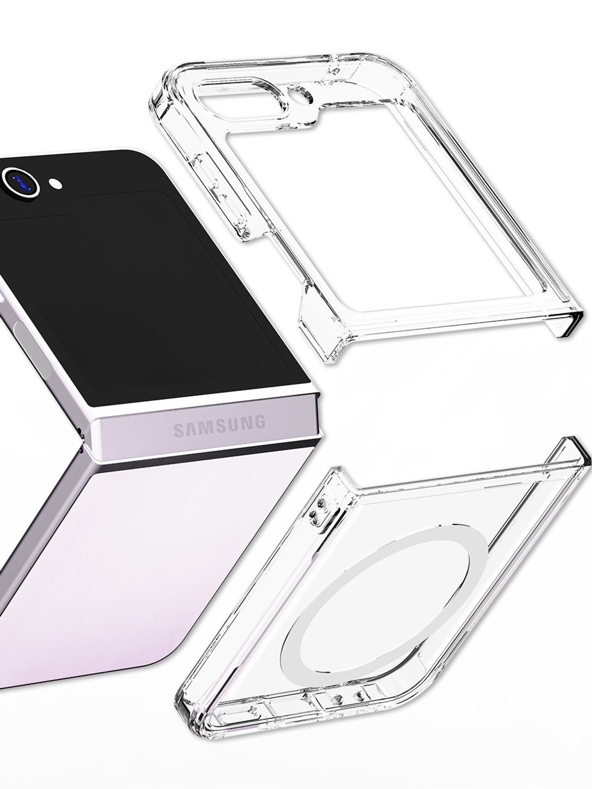 디자인스킨(DESIGNSKIN) 갤럭시Z플립6 피닉스 범퍼 맥세이프 케이스-올클리어