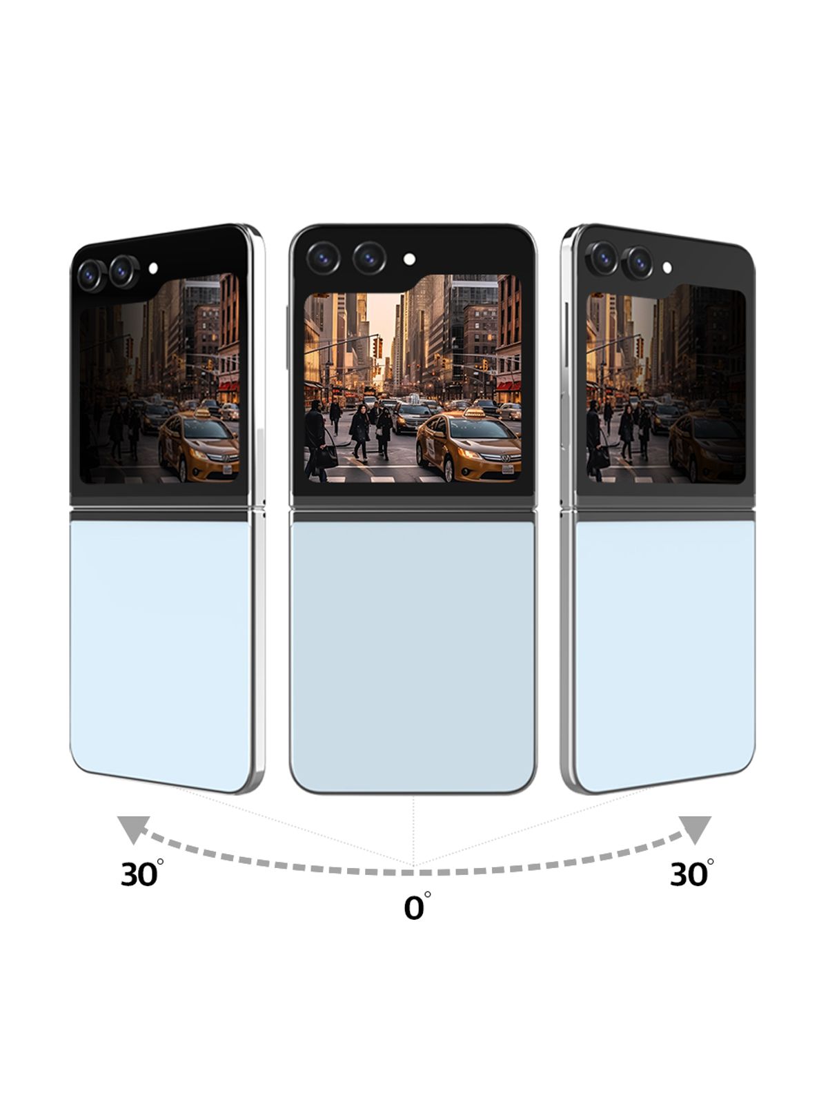디자인스킨(DESIGNSKIN) 갤럭시Z플립6 2.5D 전면 강화유리-프라이버시