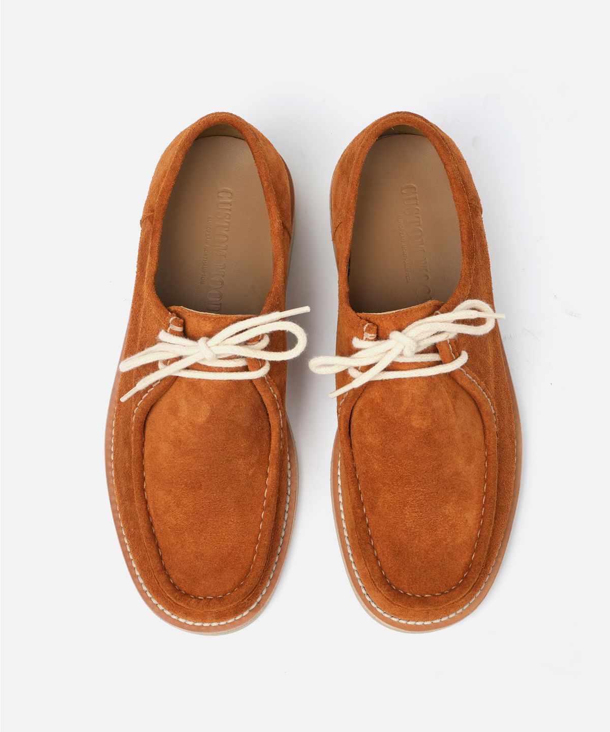 커스텀무드(CUSTOMMOOD) 카디스 스웨이드 티롤리안 더비슈즈(peach brown)