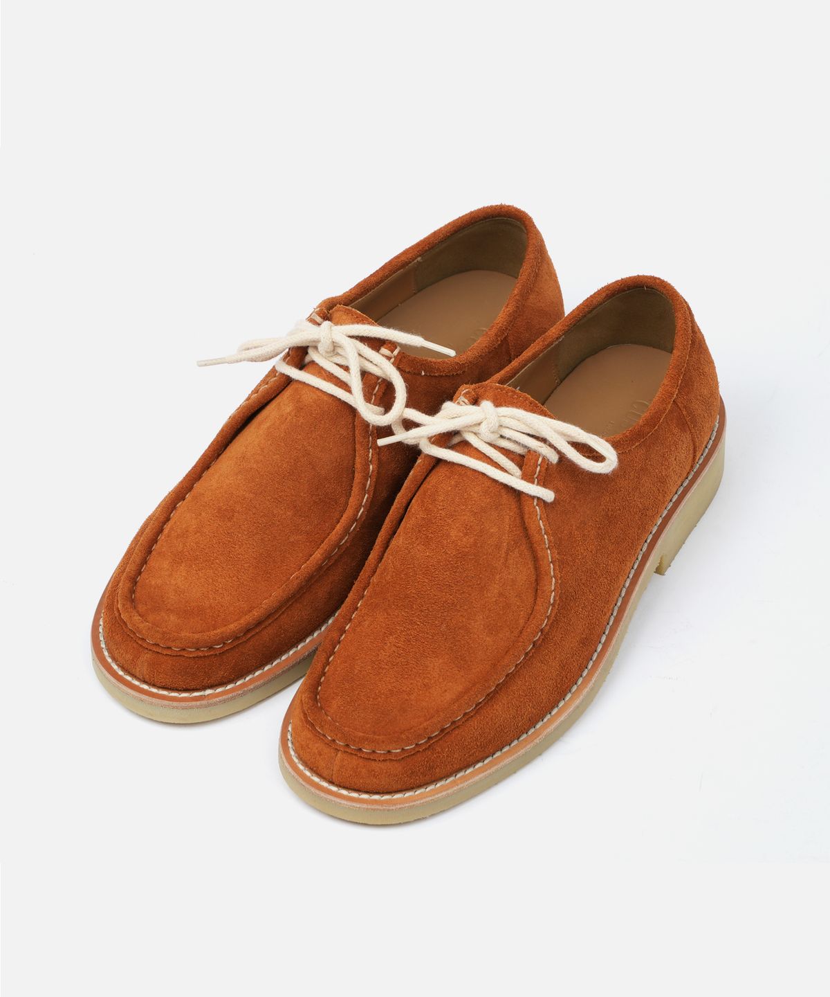커스텀무드(CUSTOMMOOD) 카디스 스웨이드 티롤리안 더비슈즈(peach brown)