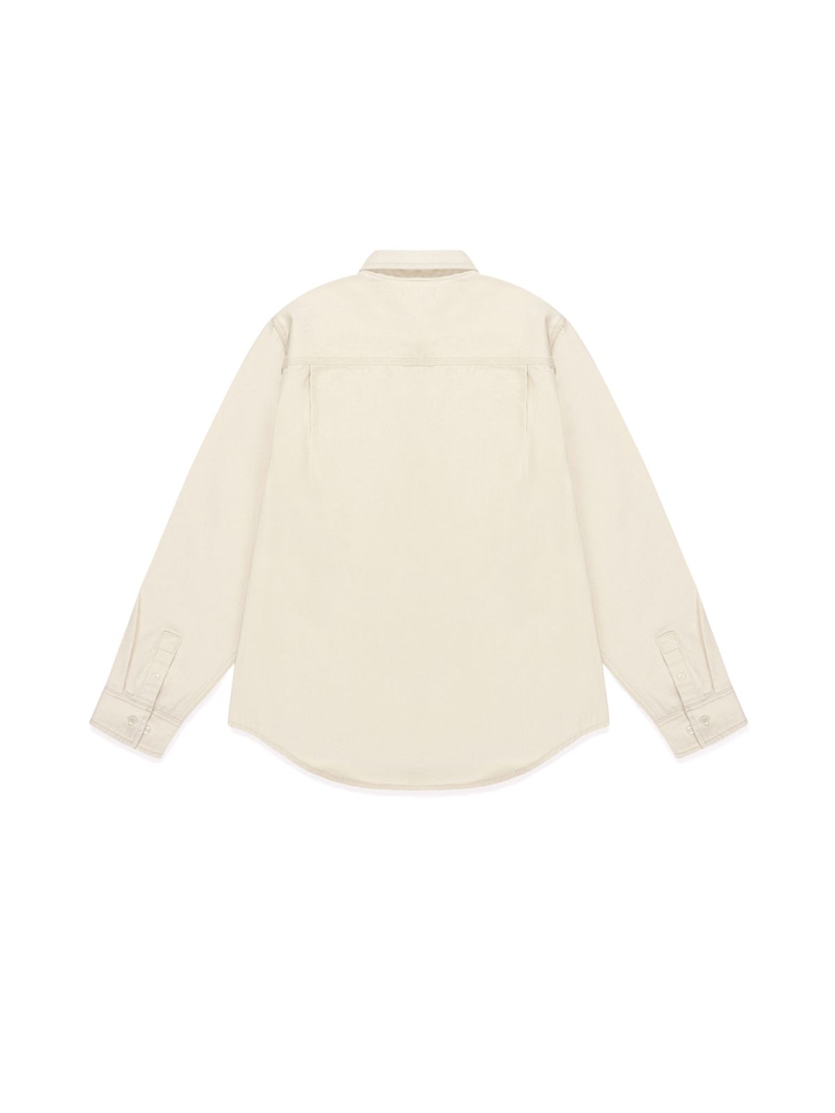 글로니(GLOWNY) G CLASSIC COTTON TWILL SHIRT (IVORY)
