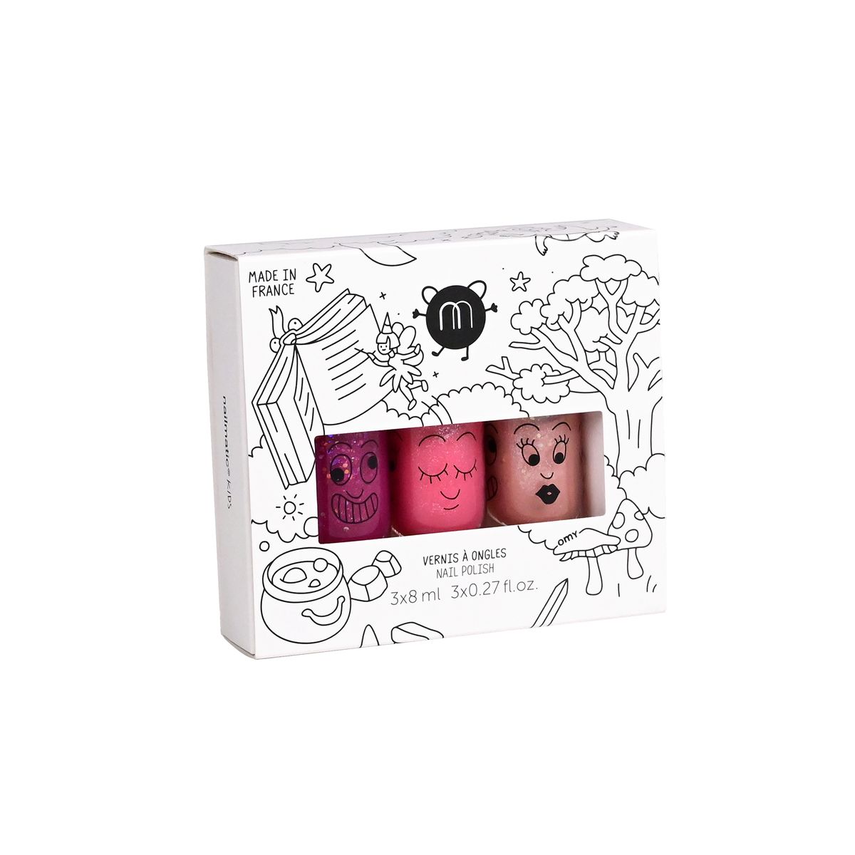 네일매틱(NAILMATIC) 워터 베이스 네일 폴리쉬 3개 세트
