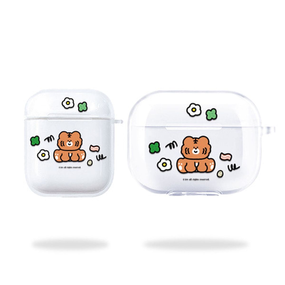 이레케이스앤굿즈(IRECASEGOODS) 아기호랑이 에어팟 버즈 전기종 투명하드케이스