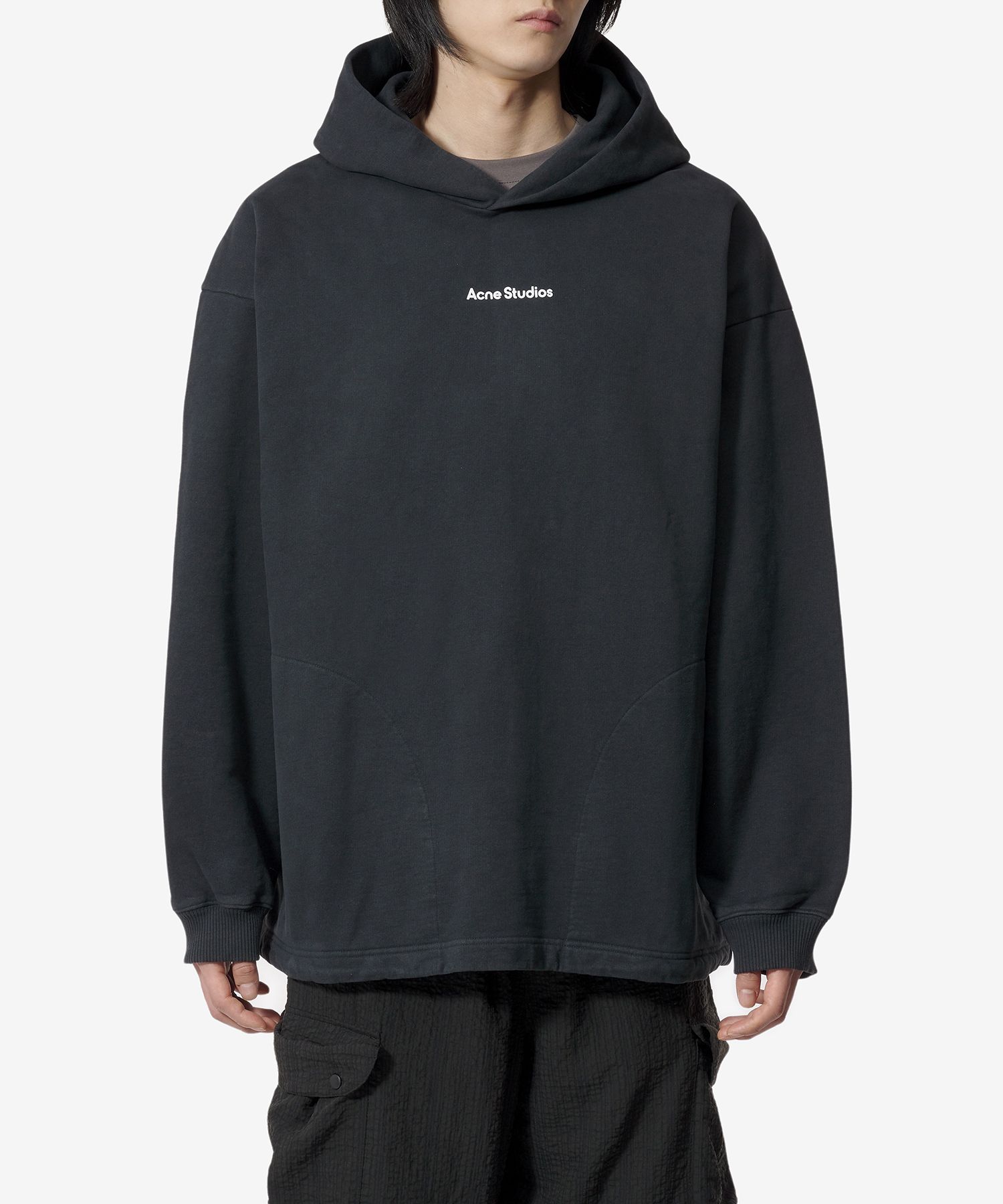 MUSINSA公式 | ACNE STUDIOS ロゴフードパーカー - ブラック / CI0170900