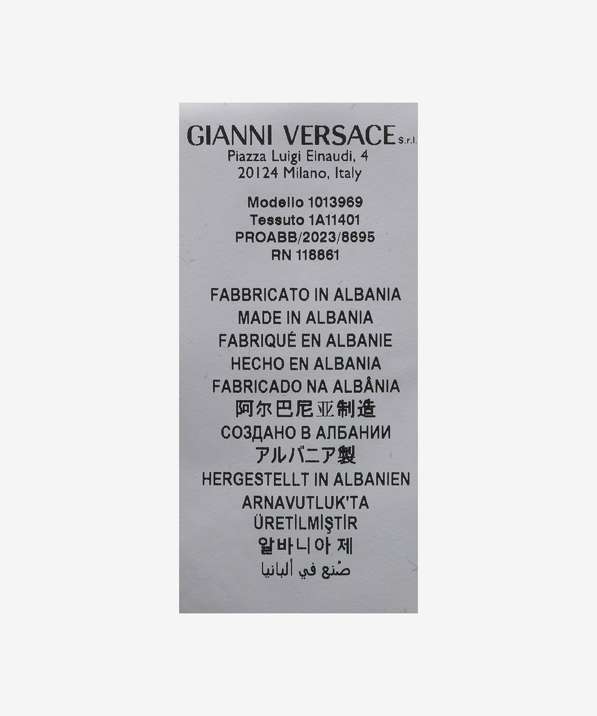 베르사체(VERSACE) 메두사와 로고 맨투맨 - 라이트 그레이 / 10139691A114011E090