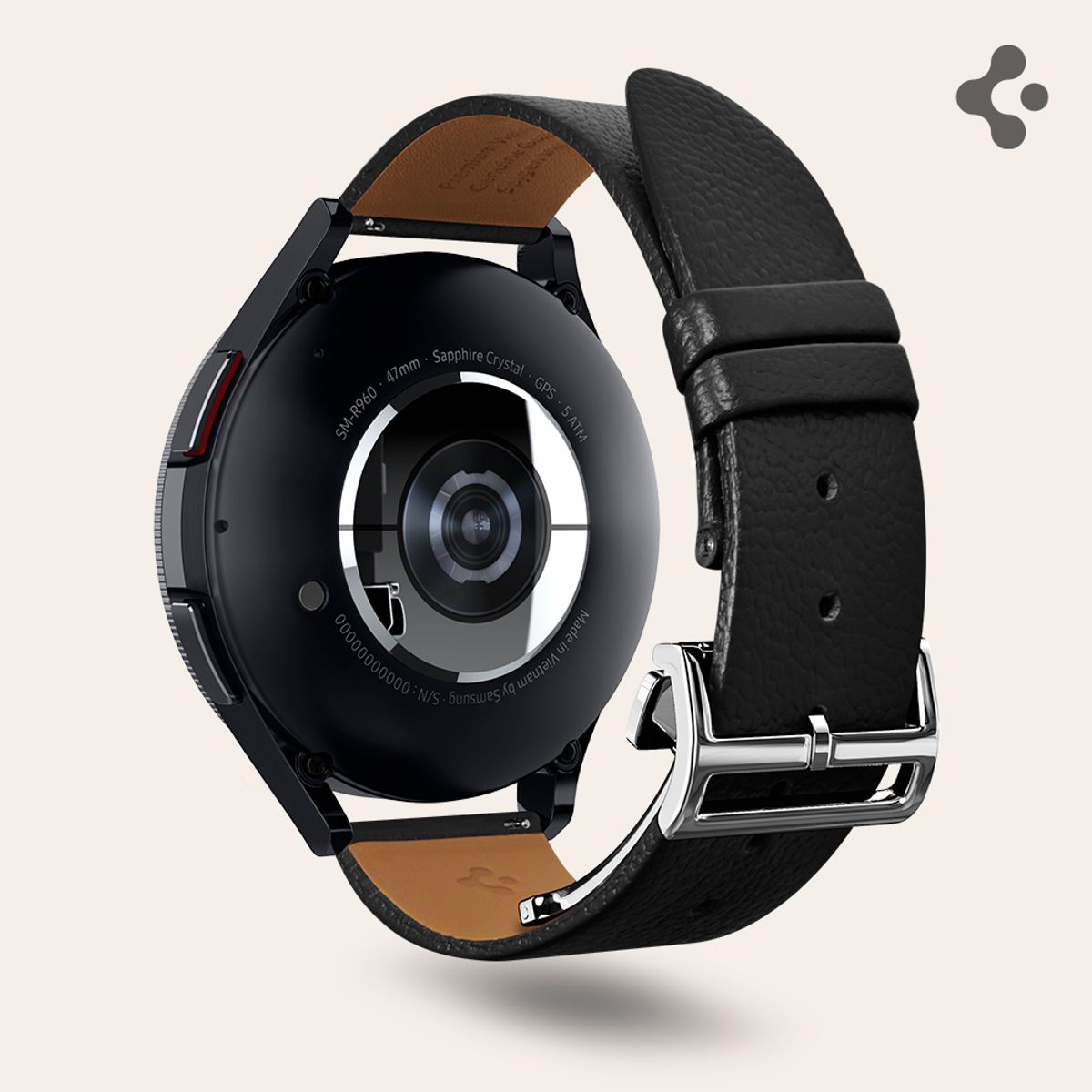 슈피겐(SPIGEN) 갤럭시워치7 FE 스트랩 갤럭시워치6 5 프로 디버클 천연가죽 밴드 엔조