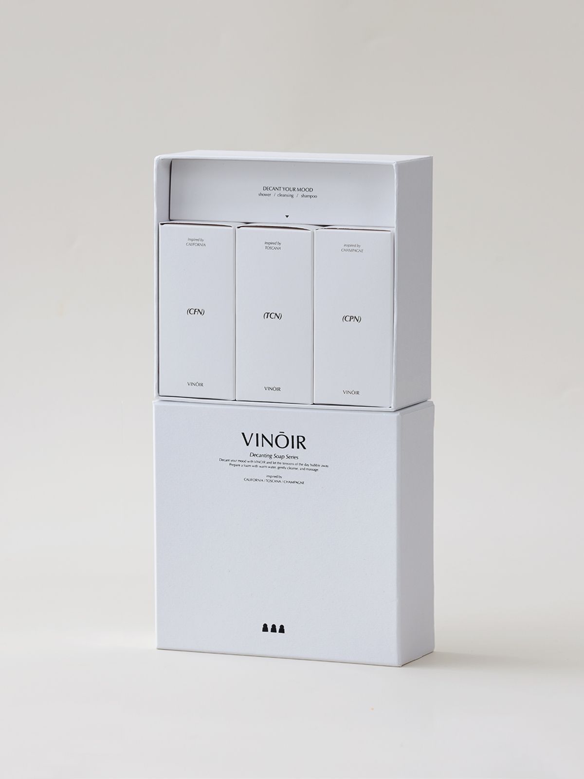 빈느와(VINOIR) 디캔팅 솝 기프트 세트 (클렌징바+샤워바+샴푸바 세트)