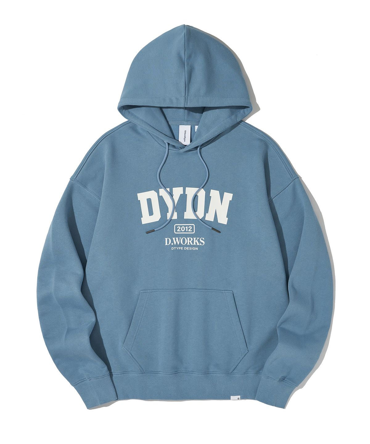 어반디타입(URBANDTYPE) DYDN 에센셜 아치 로고 후드_스카이블루