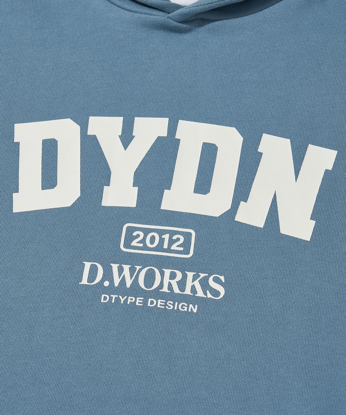 어반디타입(URBANDTYPE) DYDN 에센셜 아치 로고 후드_스카이블루