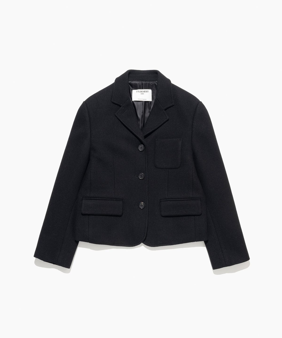 튜드먼트(TTUDEMENT) TAILORED WOOL JACKET BLACK
