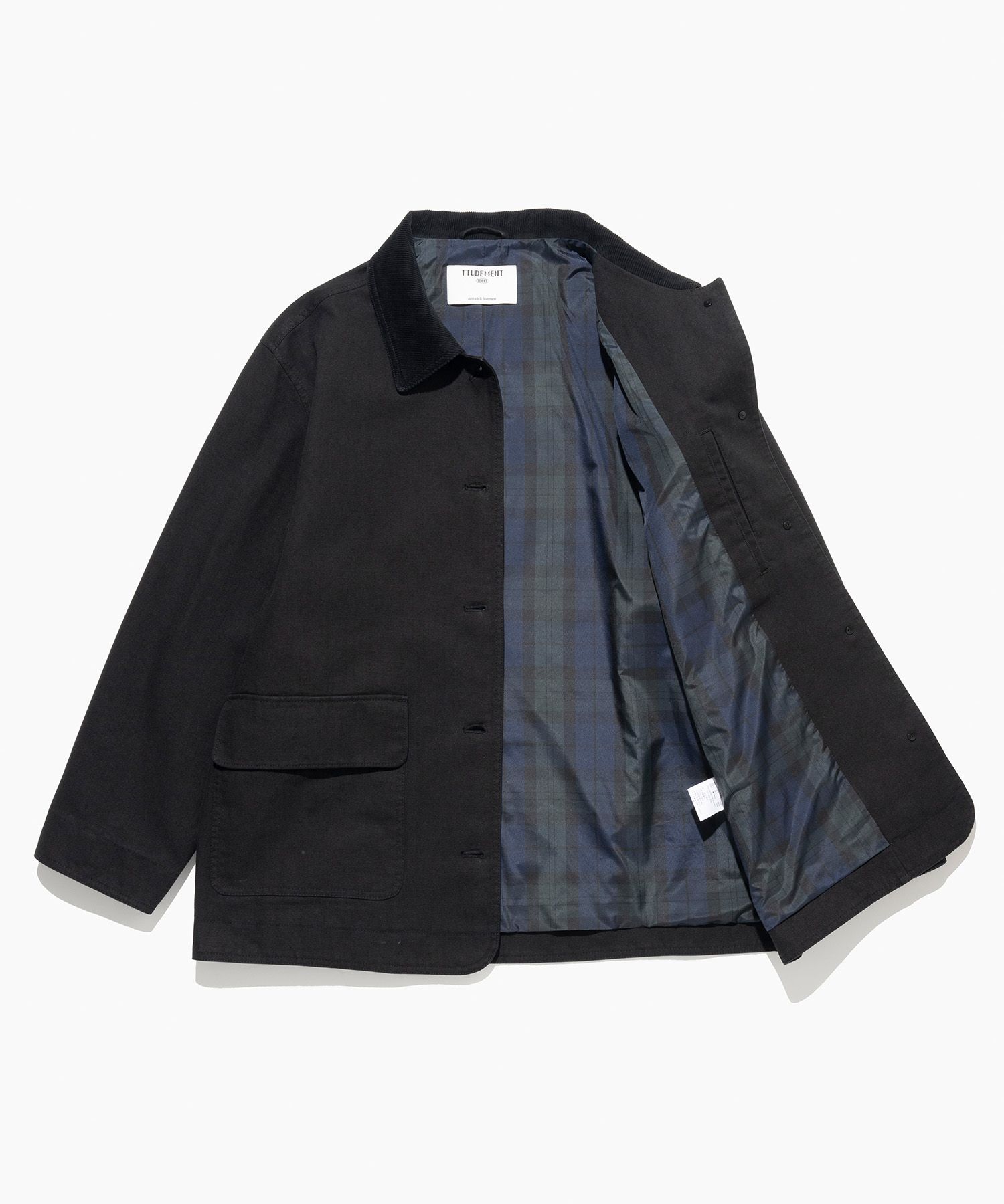 MUSINSA | TTUDEMENT COTTON WORK JACKET BLACK