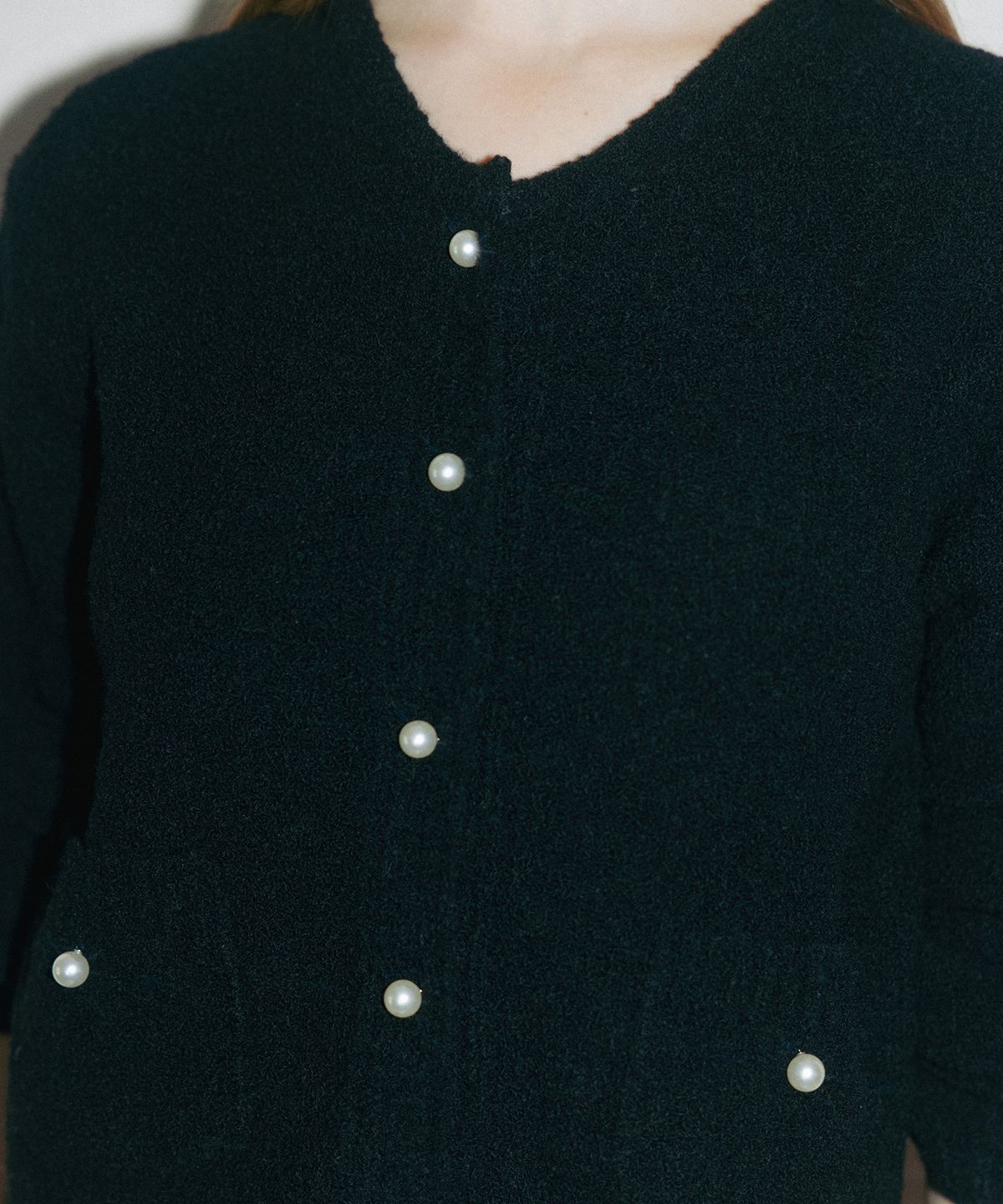 튜드먼트(TTUDEMENT) CLASSIC BUTTON CARDIGAN BLACK