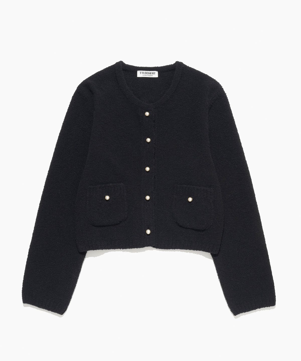 튜드먼트(TTUDEMENT) CLASSIC BUTTON CARDIGAN BLACK