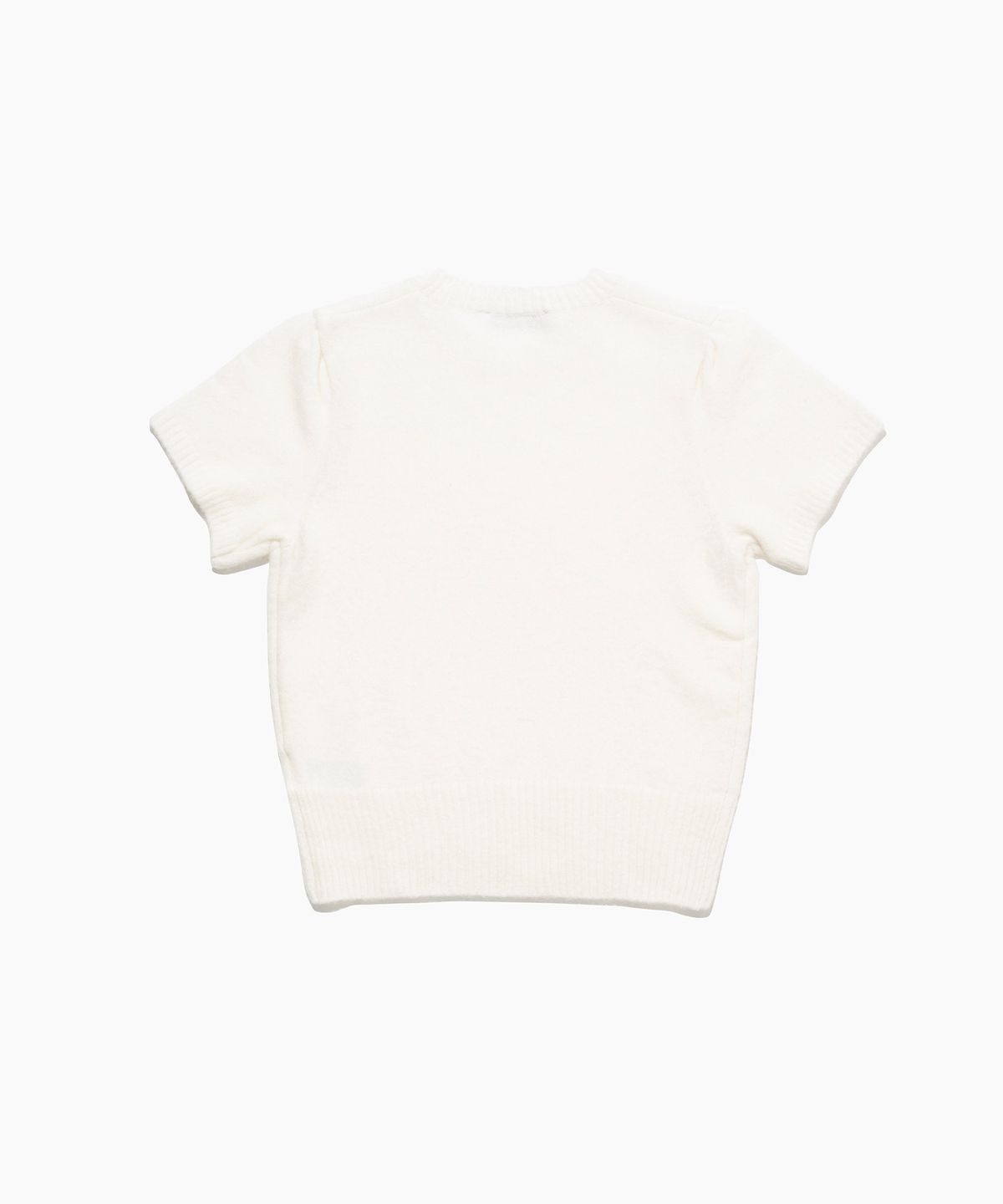 튜드먼트(TTUDEMENT) ANGORA HALF SLEEVE PULLOVER CREAM