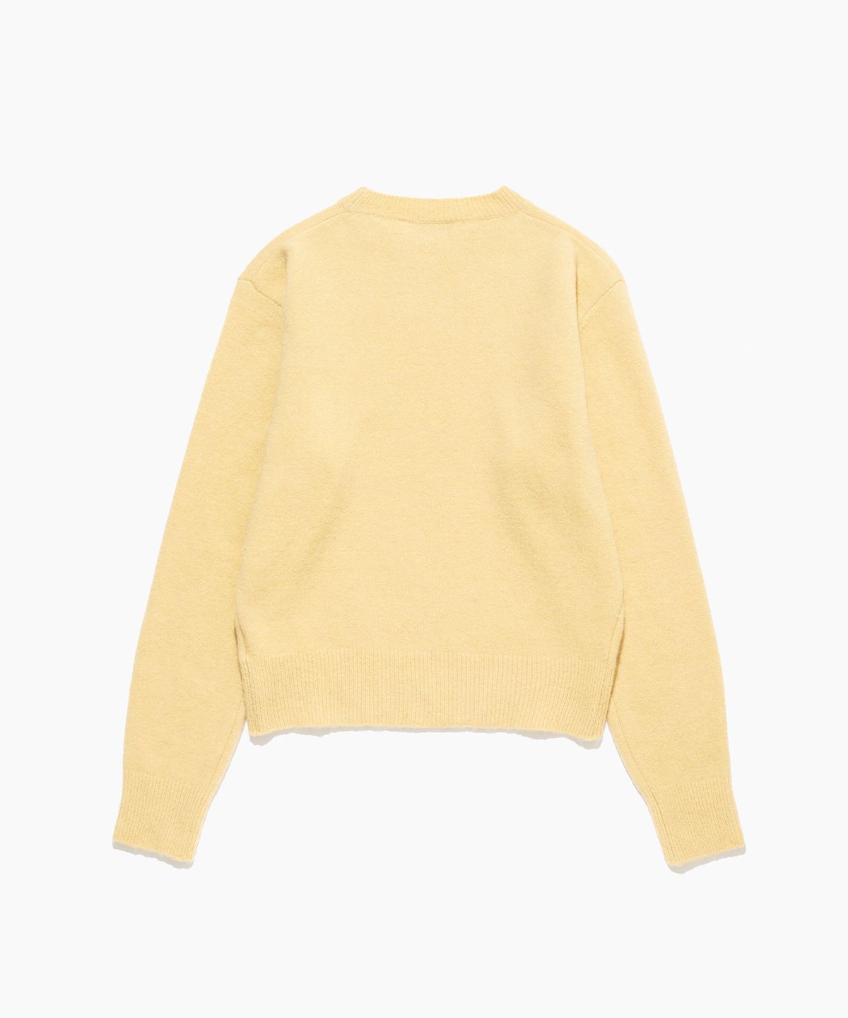 튜드먼트(TTUDEMENT) WOOL ROUND KNIT PULLOVER YELLOW