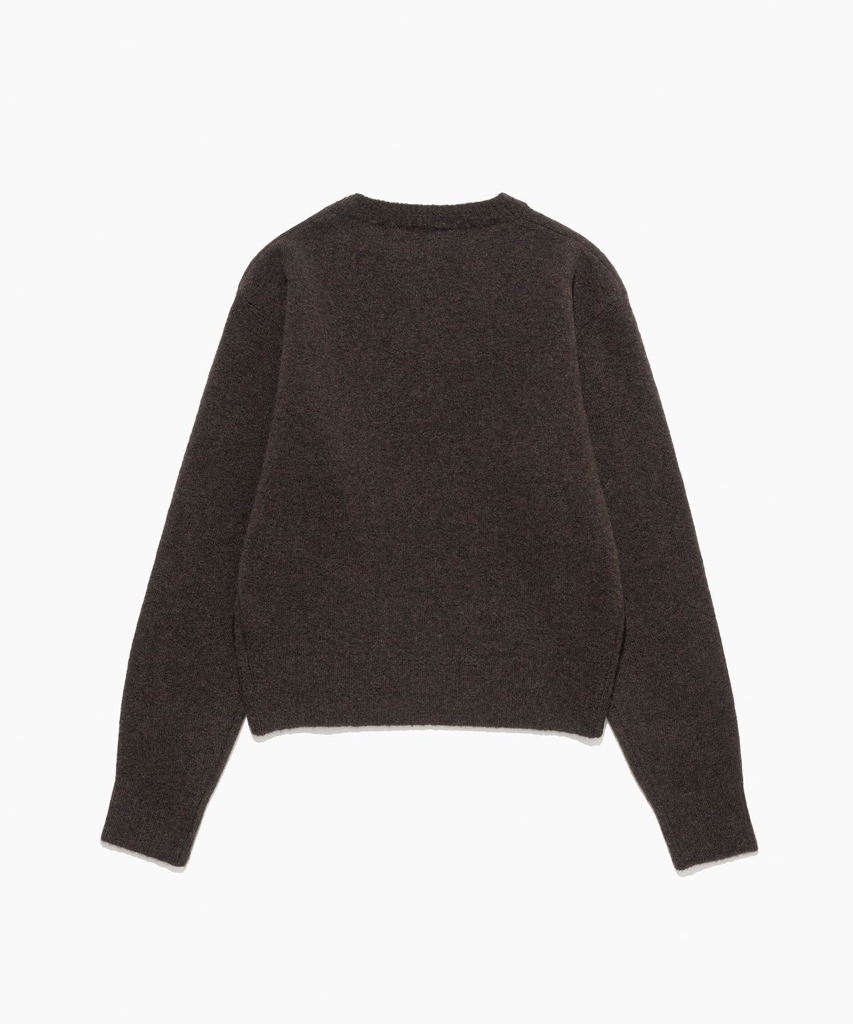 튜드먼트(TTUDEMENT) WOOL ROUND KNIT PULLOVER BROWN