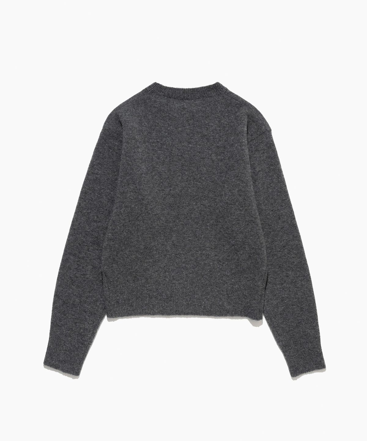 튜드먼트(TTUDEMENT) WOOL ROUND KNIT PULLOVER CHARCOAL