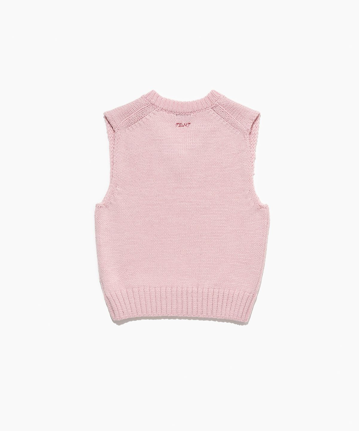 튜드먼트(TTUDEMENT) V NECK KNIT VEST PINK