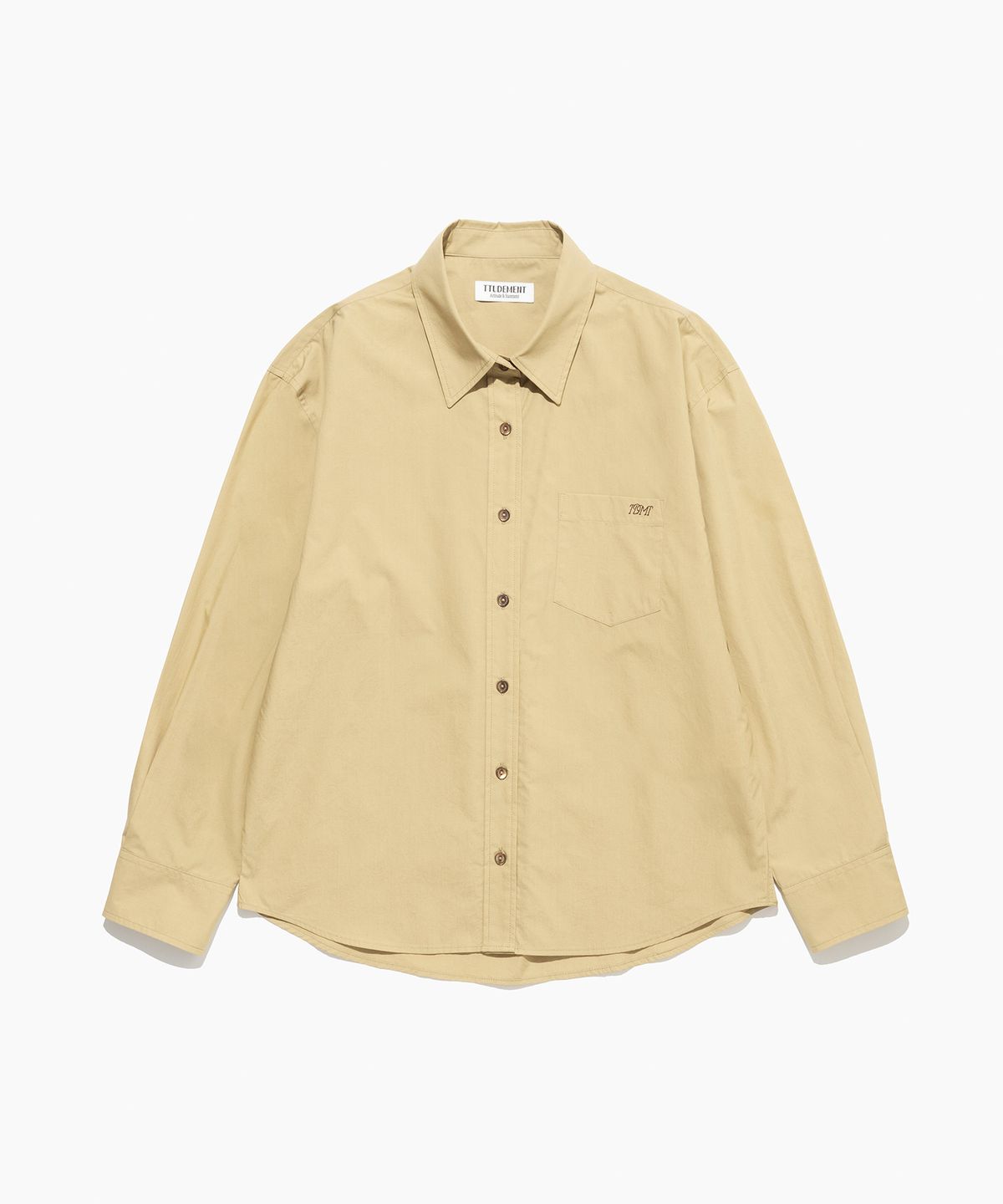 튜드먼트(TTUDEMENT) STANDARD POPLIN SHIRT BEIGE