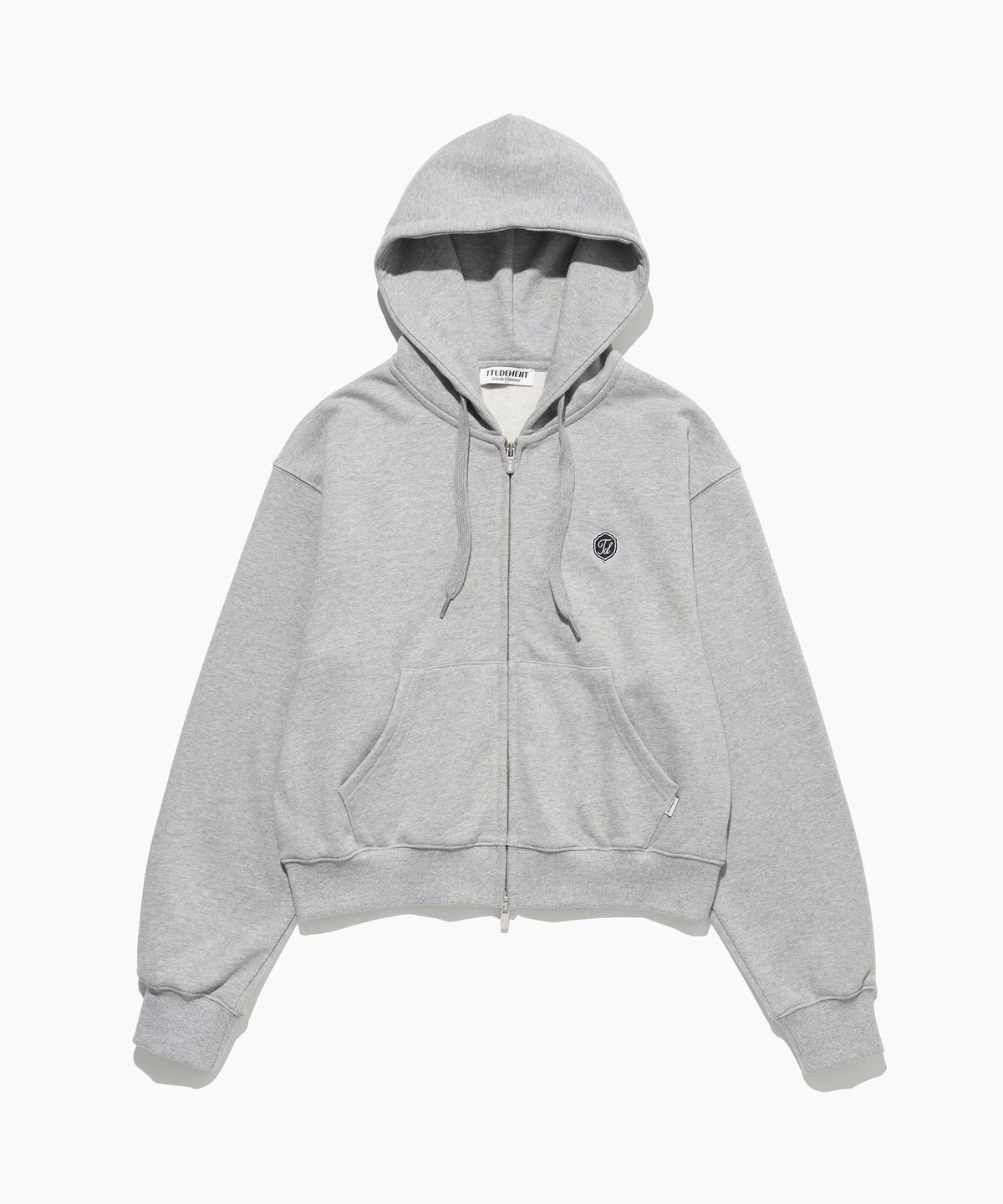 튜드먼트(TTUDEMENT) ESSENTIAL ZIP-UP HOODIE MEL GREY