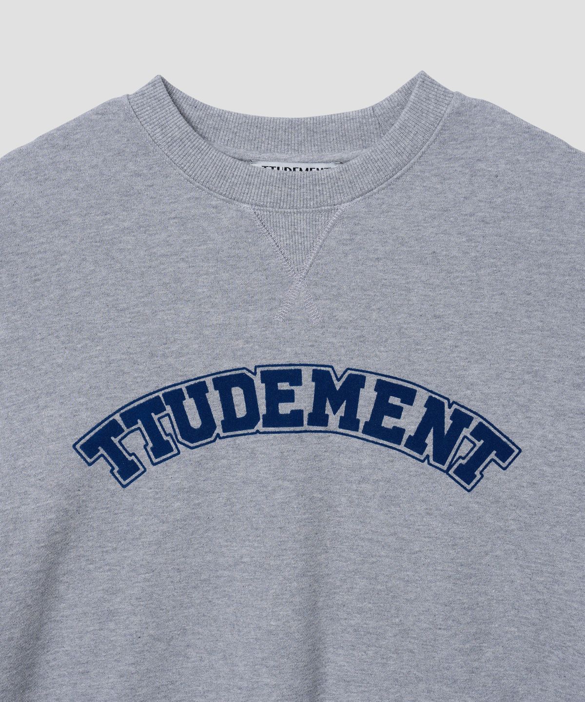 튜드먼트(TTUDEMENT) ESSENTIAL LOGO SWEATSHIRT_MELANGE GREY
