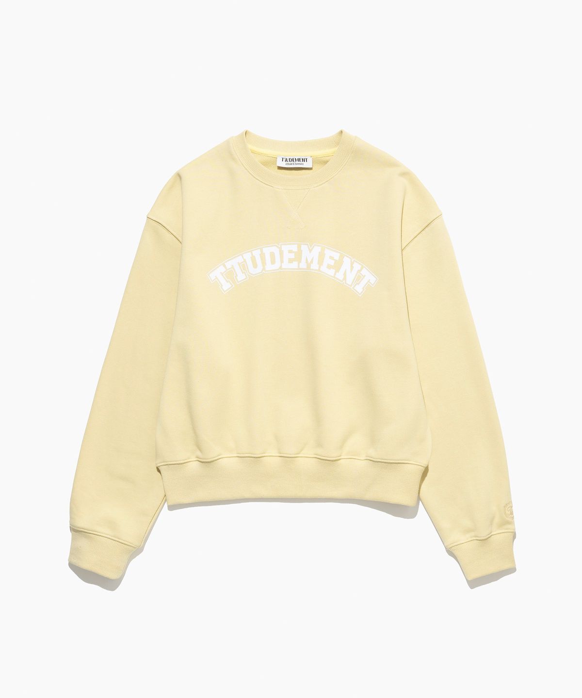튜드먼트(TTUDEMENT) ESSENTIAL LOGO SWEATSHIRT BUTTER
