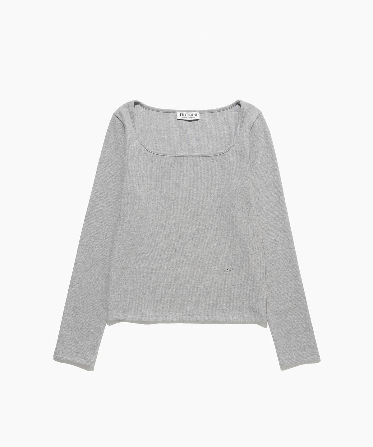 튜드먼트(TTUDEMENT) SQUARE LONG SLEEVE TOP GREY