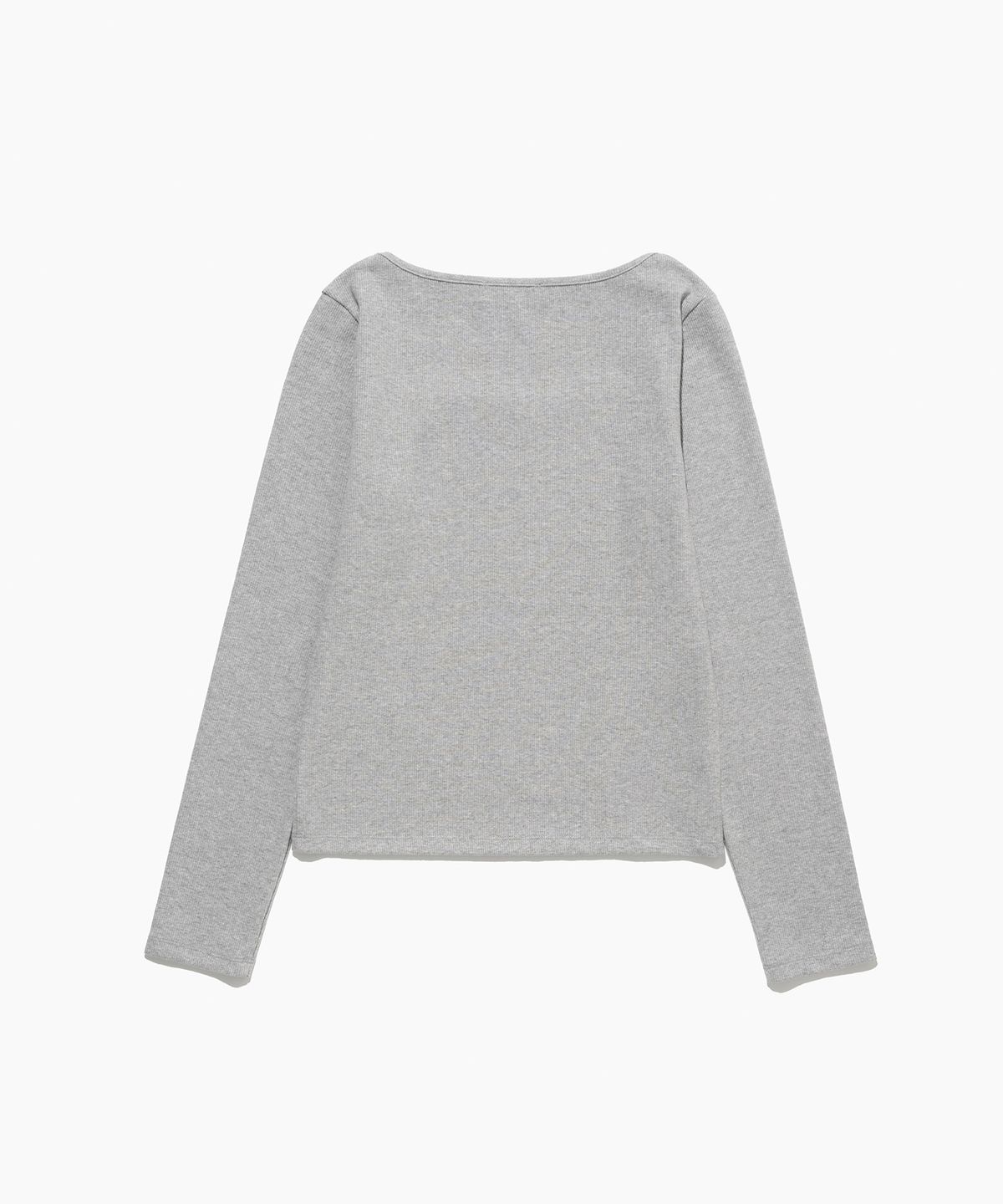 튜드먼트(TTUDEMENT) SQUARE LONG SLEEVE TOP GREY