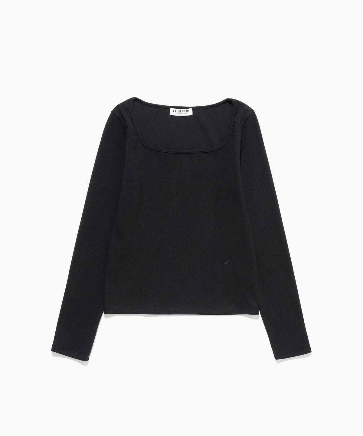 튜드먼트(TTUDEMENT) SQUARE LONG SLEEVE TOP BLACK
